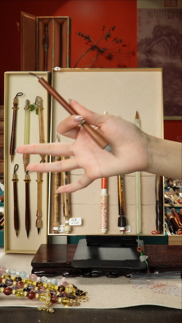 93号闪孤品高货毛笔链接 清水试笔 蘸墨不退