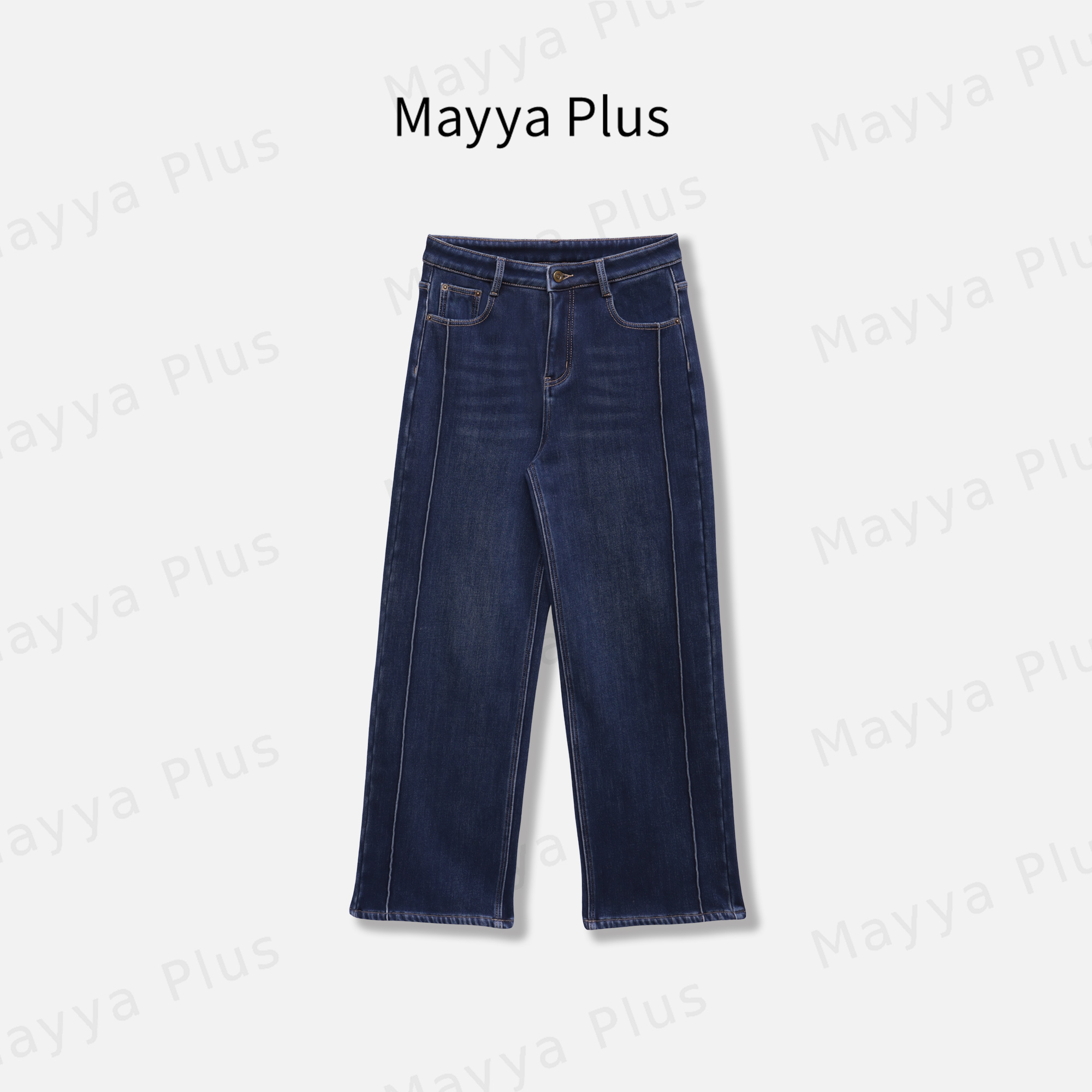 【私藏裤】气质显瘦直筒牛仔裤子32546975