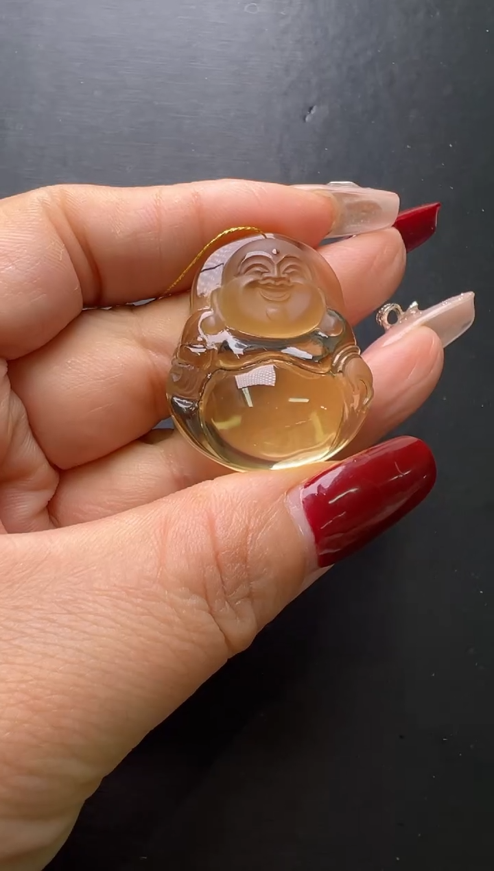 【闪购商品】水晶吊坠未镶嵌黄水晶佛公吊坠 JP38339