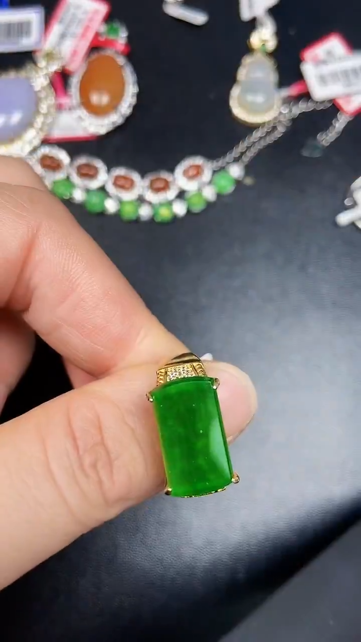 银S925镶嵌戒指翡翠1170