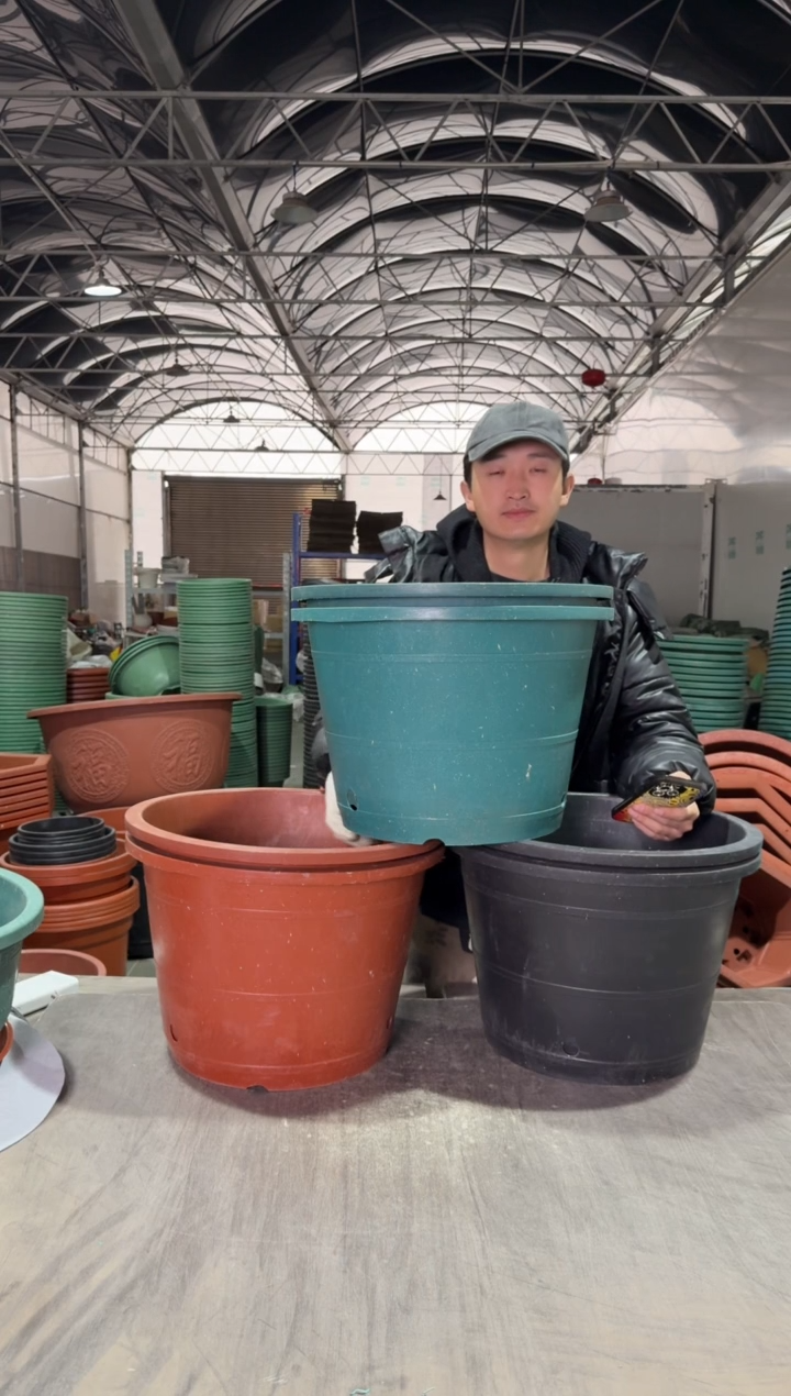 【闪购商品】复合46口径绿色桶盆5个 有孔