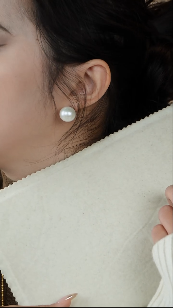 【闪购商品】淡水珍珠耳饰银S925镶嵌1415