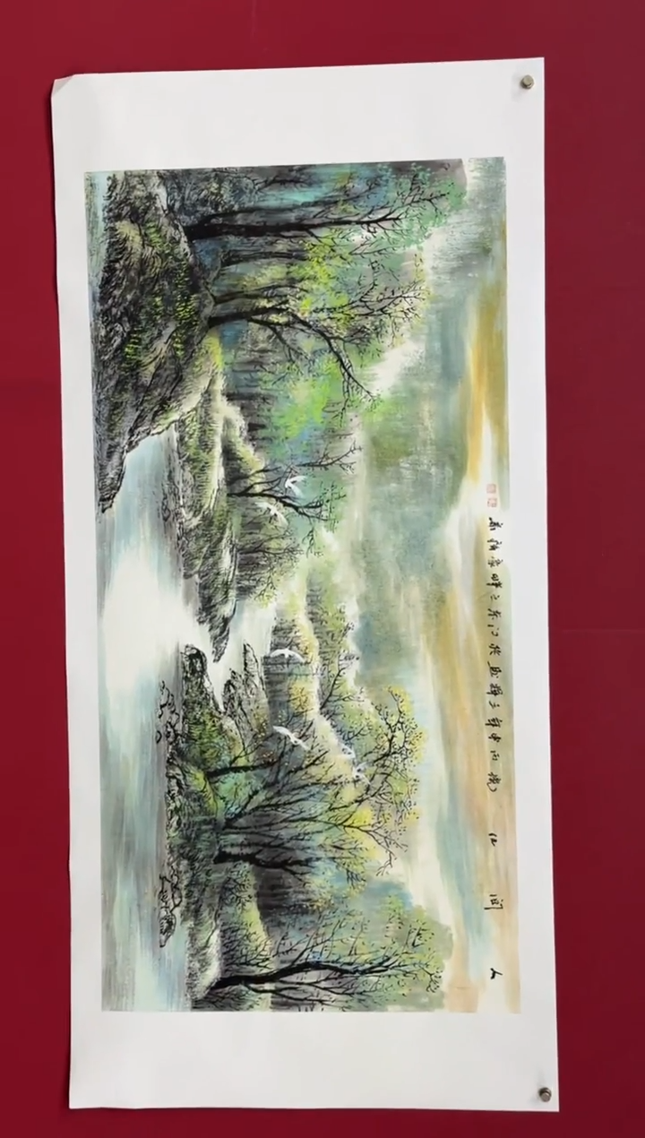 国画国画绘画山水花鸟