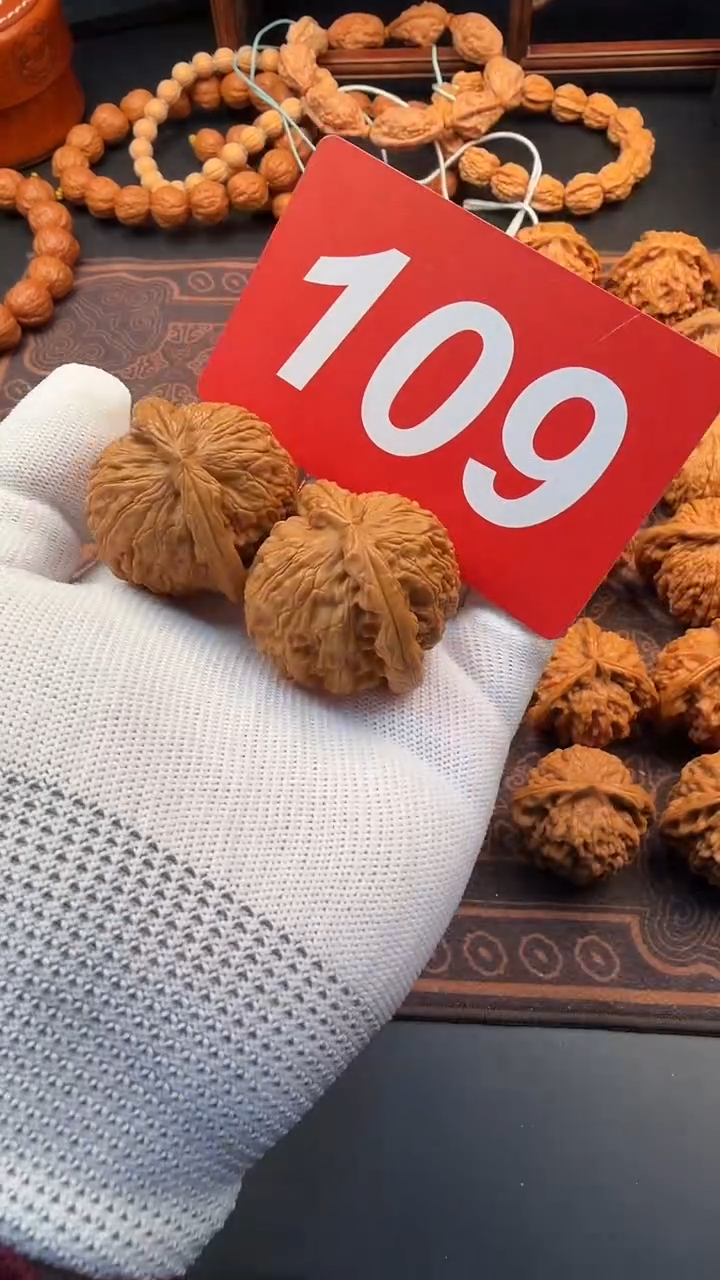 把件文玩核桃40延庆白狮子