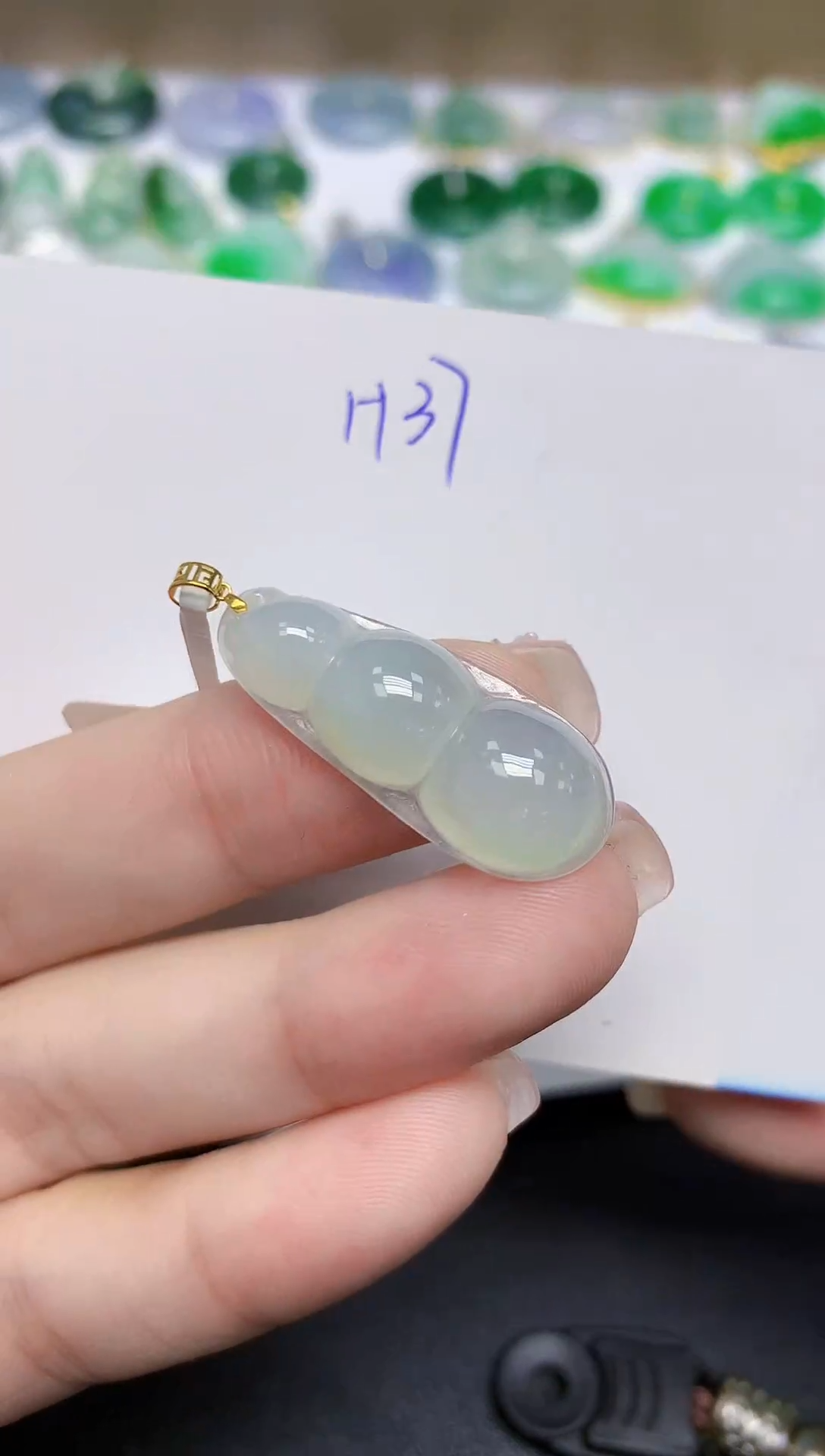 颈饰18K金镶嵌翡翠天然缅甸翡翠A货翡翠百元以上9元证书费自理