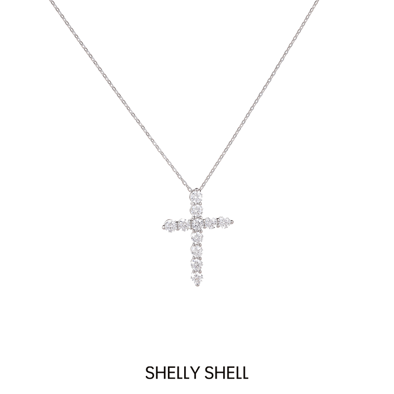 Shelly Shell 坠链均925银 十字闪闪项链  轻奢百搭简约设计