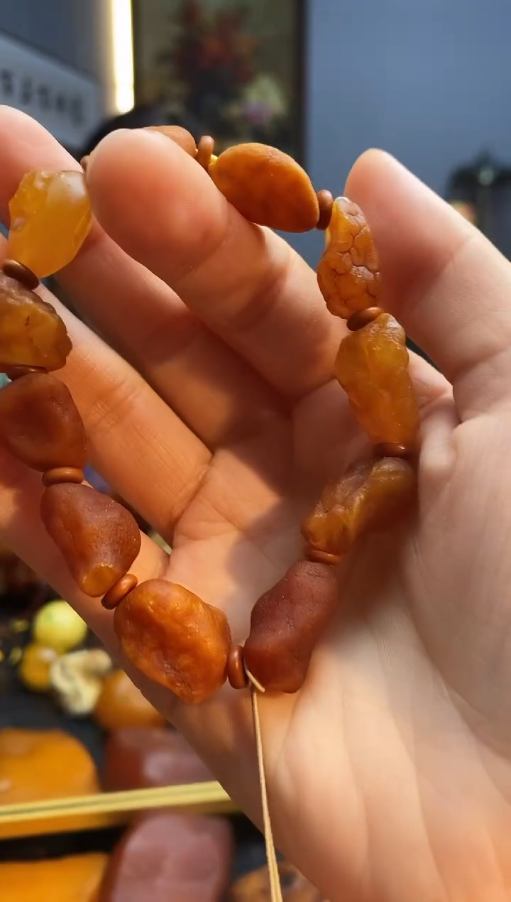 手链琥珀未镶嵌手串
