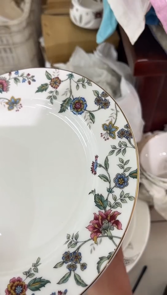 瓷瑶草琪花8.75浅汤5个