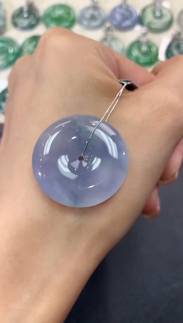 【闪购商品】翡翠吊坠(不含链)未镶嵌a45紫货有色差