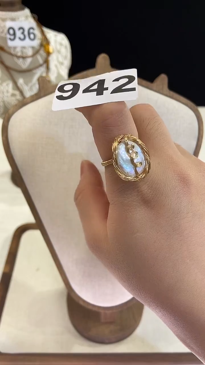 项链钛钢淡水珍珠942