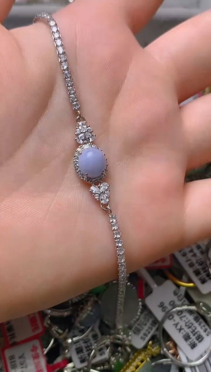 银S925镶嵌戒指翡翠百内无证书