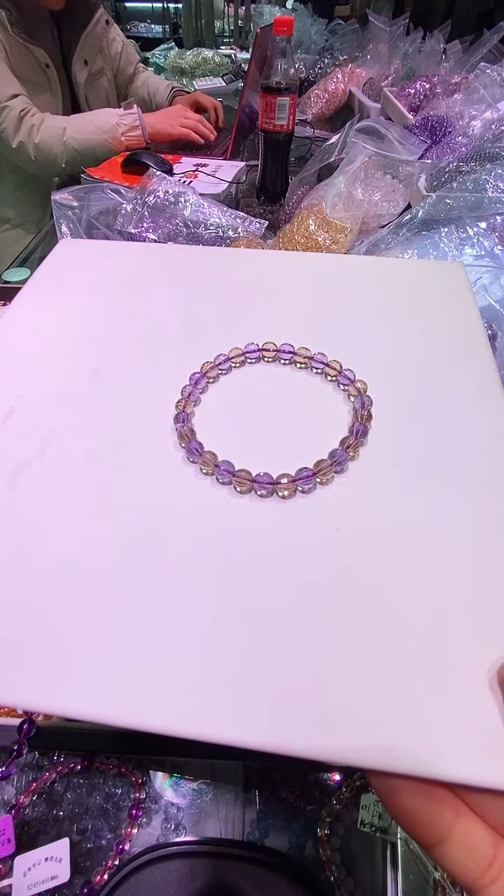 【闪购商品】水晶手串未镶嵌紫黄晶切面时尚款手串多样发其一