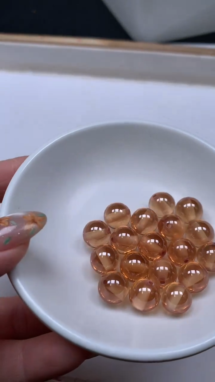 未镶嵌天然锆石散珠D344 香槟锆石10mm 2个8.8元