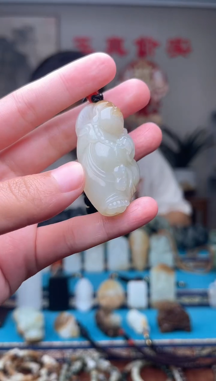 和田玉未镶嵌挂件1