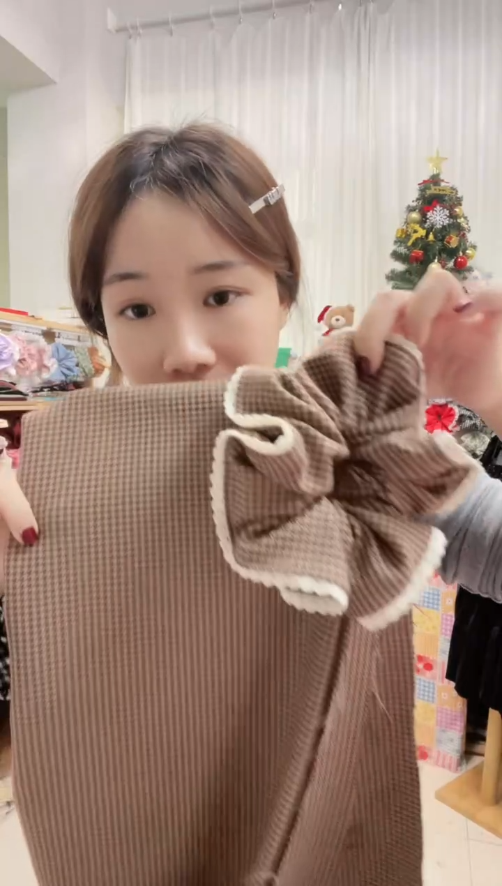 化纤1米美拉德色系 咖色千鸟格