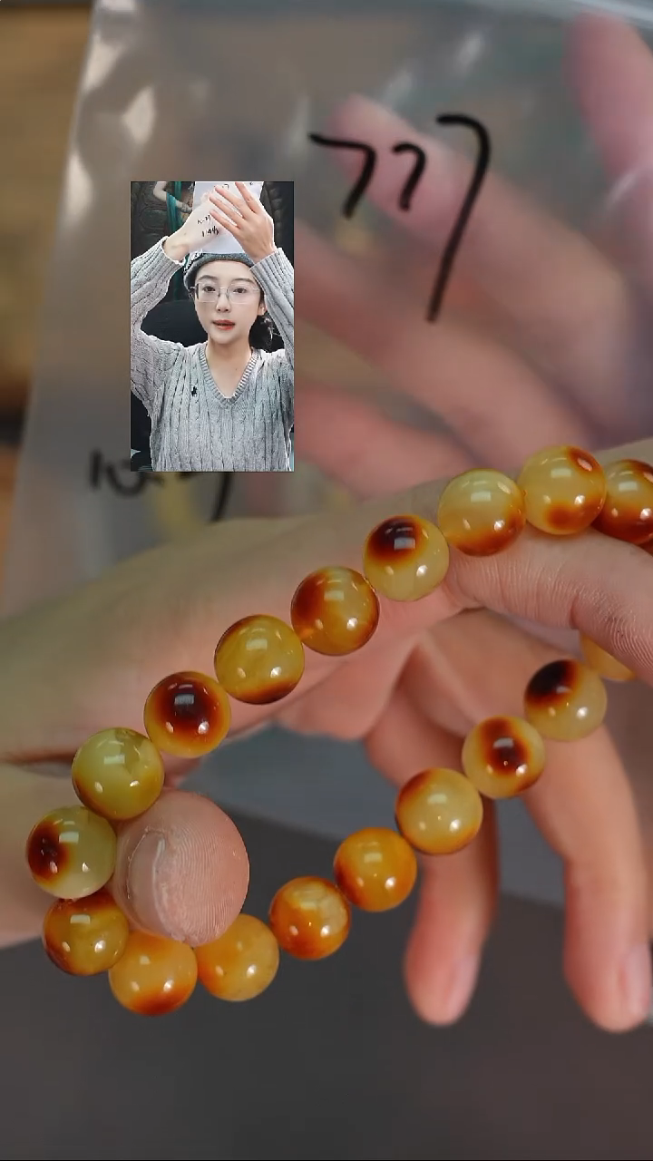 手串蜜蜡未镶嵌暴**岸若雨臣品质回血