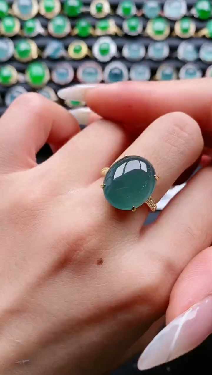 【闪购商品】翡翠戒指银S925镶嵌111111111