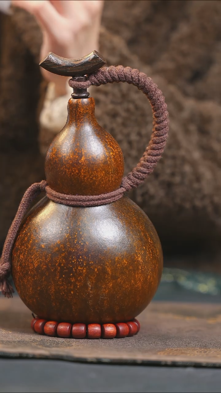 【闪购商品】XM211大漆酒葫芦不包手串及旋转底座