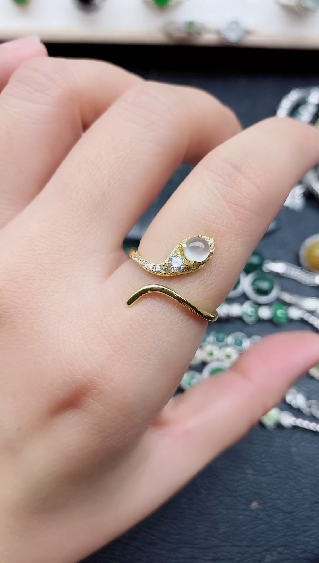 【闪购商品】翡翠戒指银S925镶嵌11111