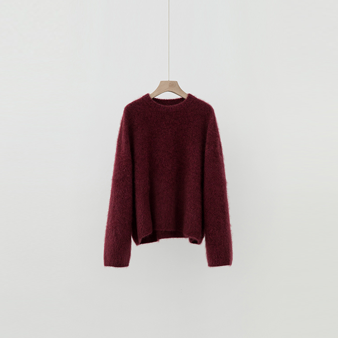 圆领花纱休闲百搭羊绒针织衫ZZS4L1822