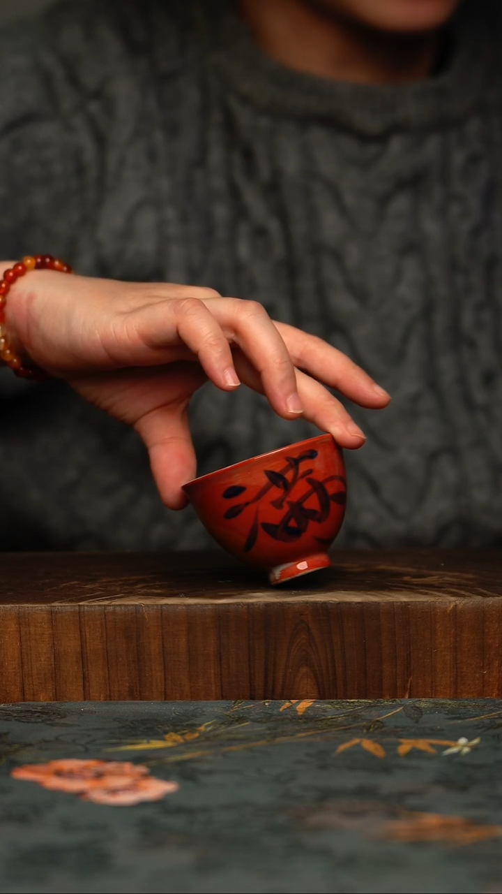 瓷片釉下彩手工手绘同款陶器