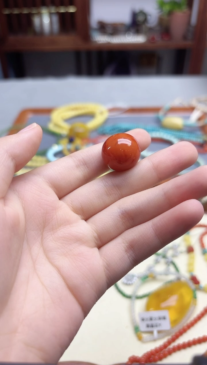 未镶嵌南红玛瑙挂件南红单珠配饰17*19mmFYX