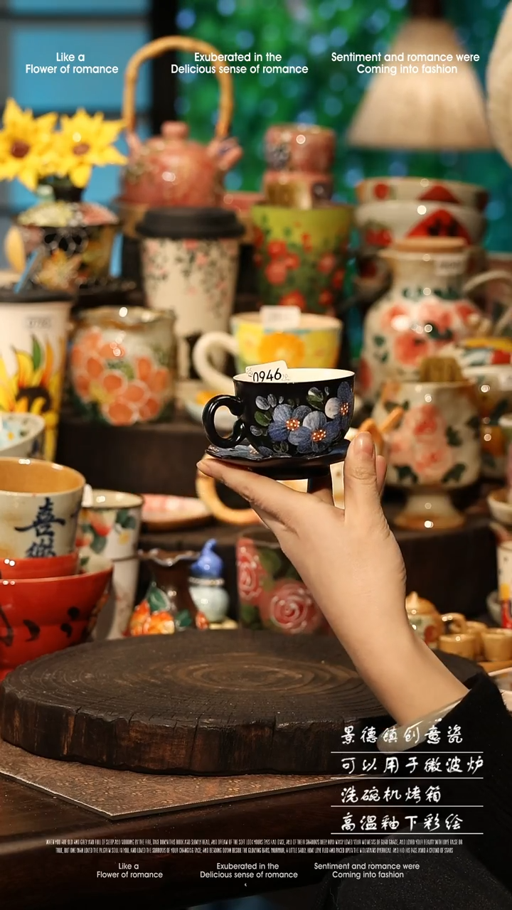 陶瓷景德镇高温釉下彩手工手绘款式@A0946@