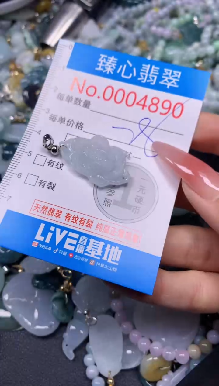 【闪购商品】翡翠颈饰未镶嵌含绳0004890