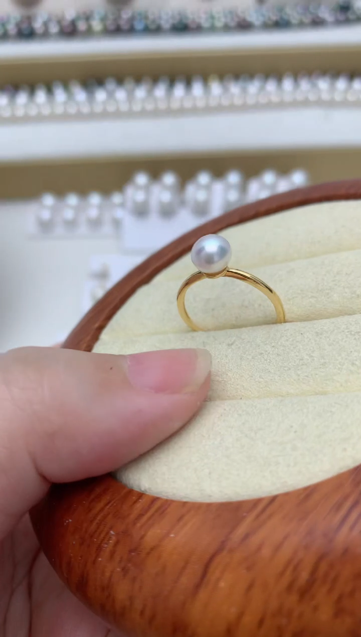 戒指银S925镶嵌淡水珍珠e12 多样性发其一