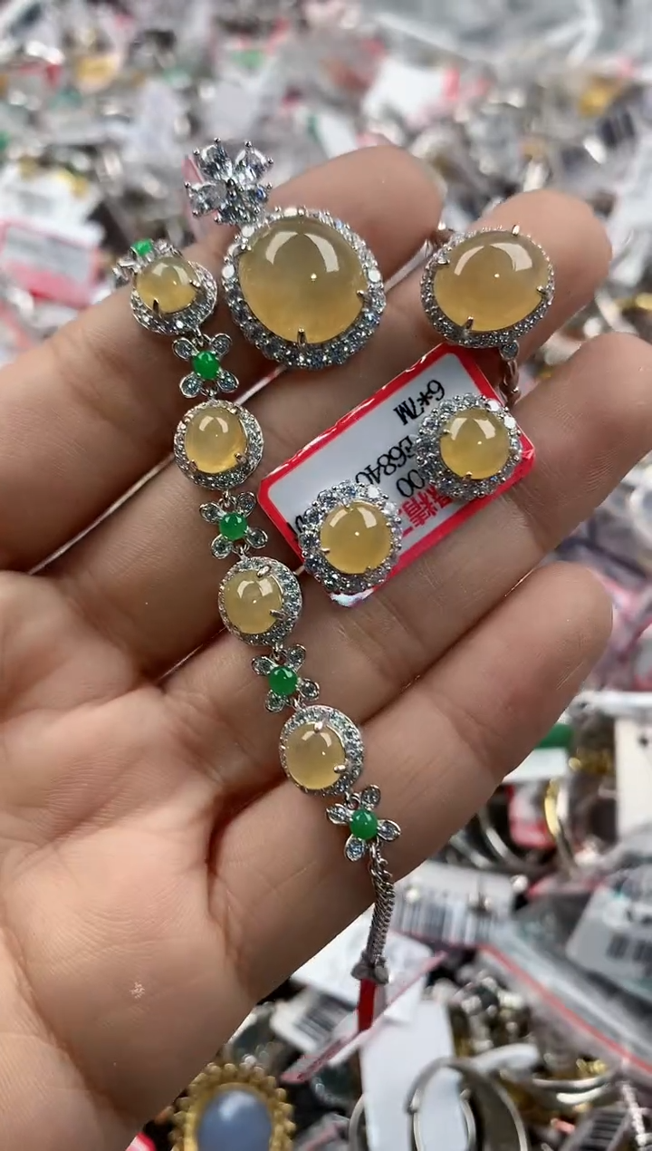 银S925镶嵌戒指翡翠17             7