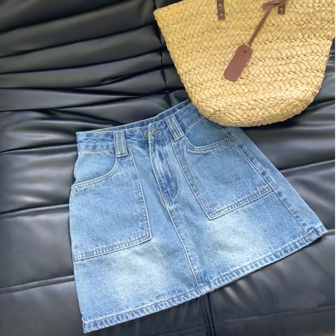 7522 Q高腰牛仔半身裙女2025新款夏季复古百搭显瘦包臀a字短裙