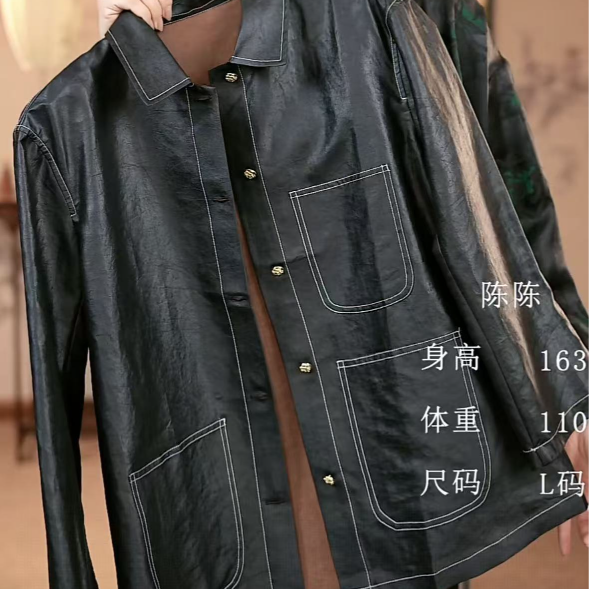 新中式 国风 牛缎龟 设计师版 衬衣 W105 