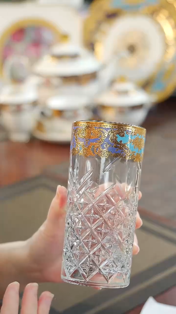 【闪购商品】瓷片果汁杯2个 微瑕