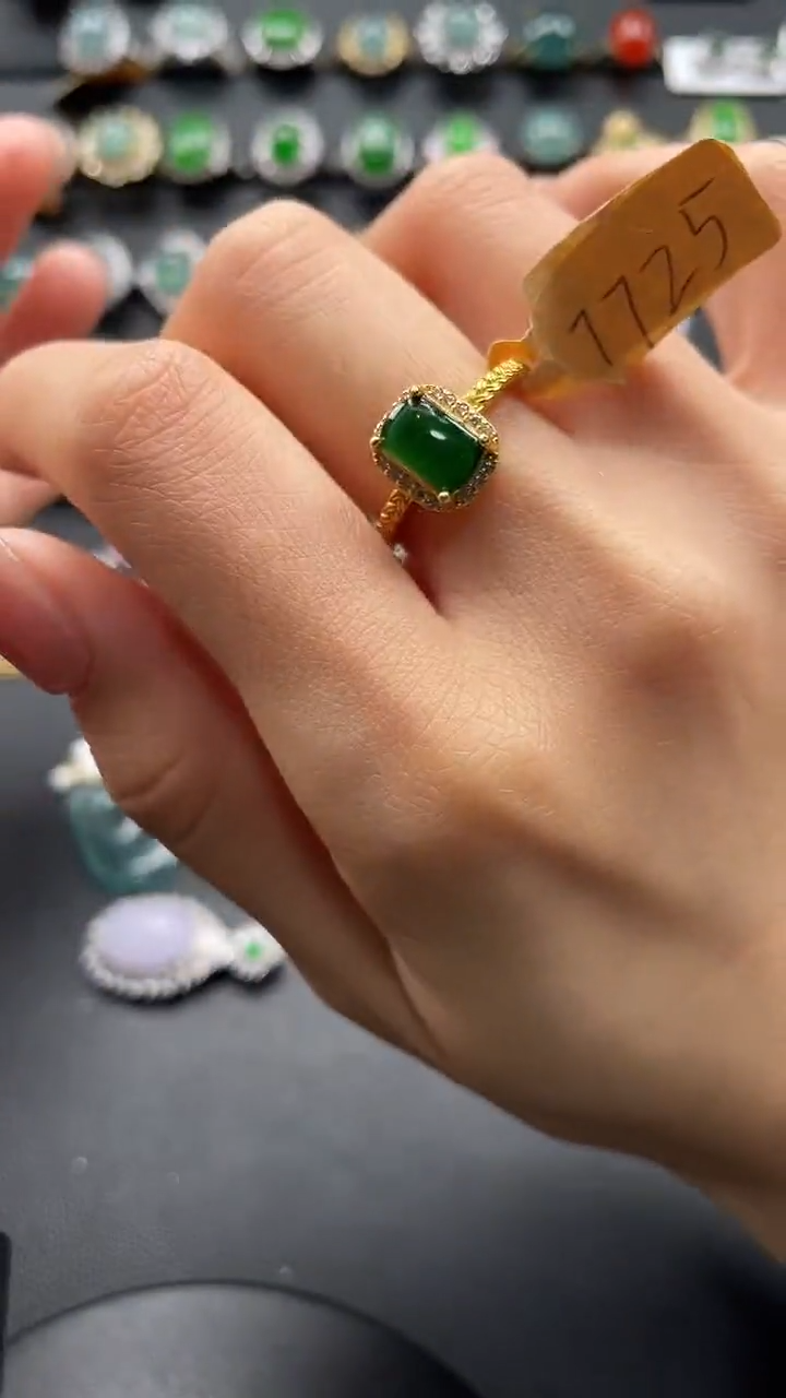 【闪购商品】翡翠戒指银S925镶嵌365346