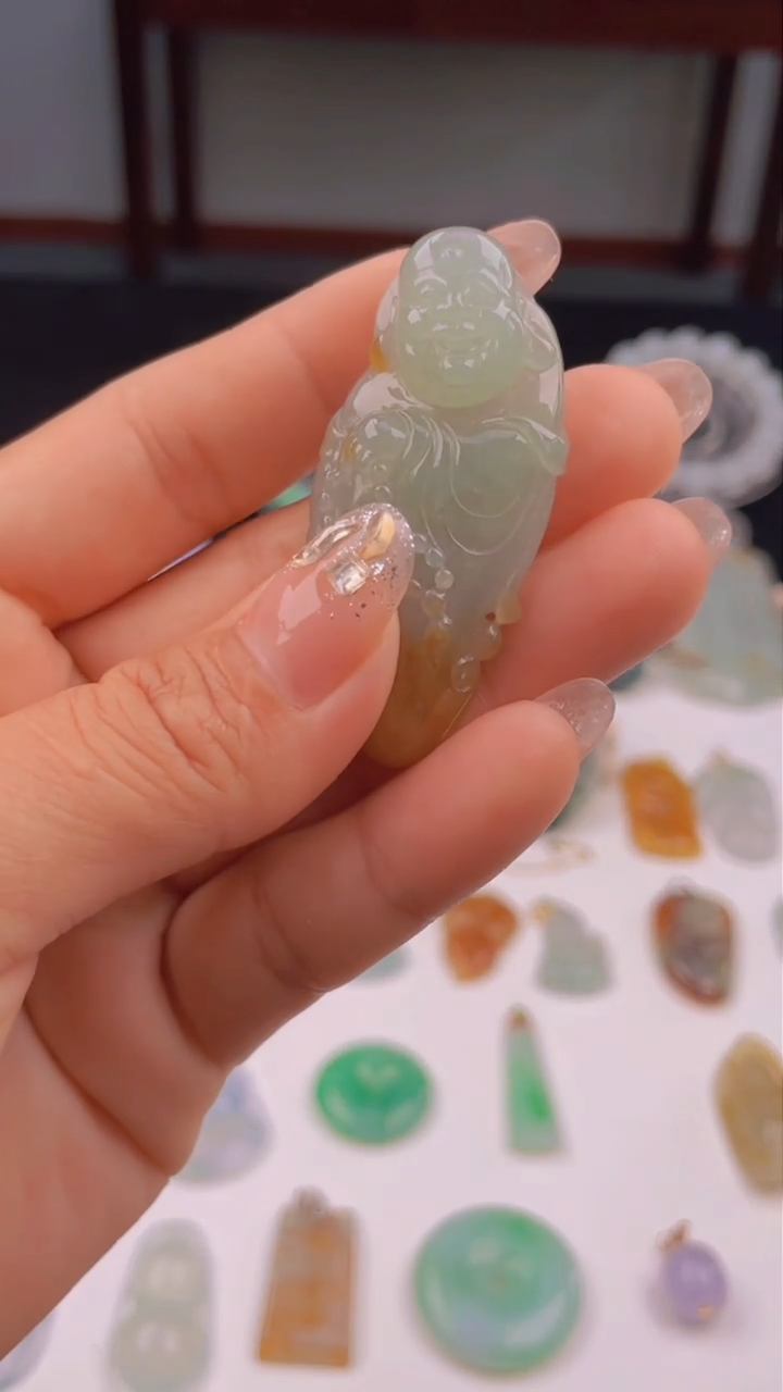 【闪购商品】翡翠吊坠(不含链)未镶嵌天然缅甸A货翡翠吊坠