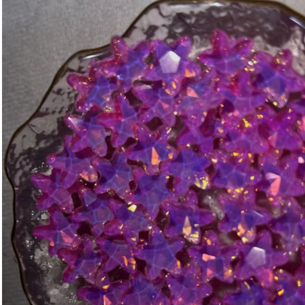 【6.22】(451-500)美甲饰品K9炫彩蝴蝶尖底钻玻璃透明指甲钻配饰