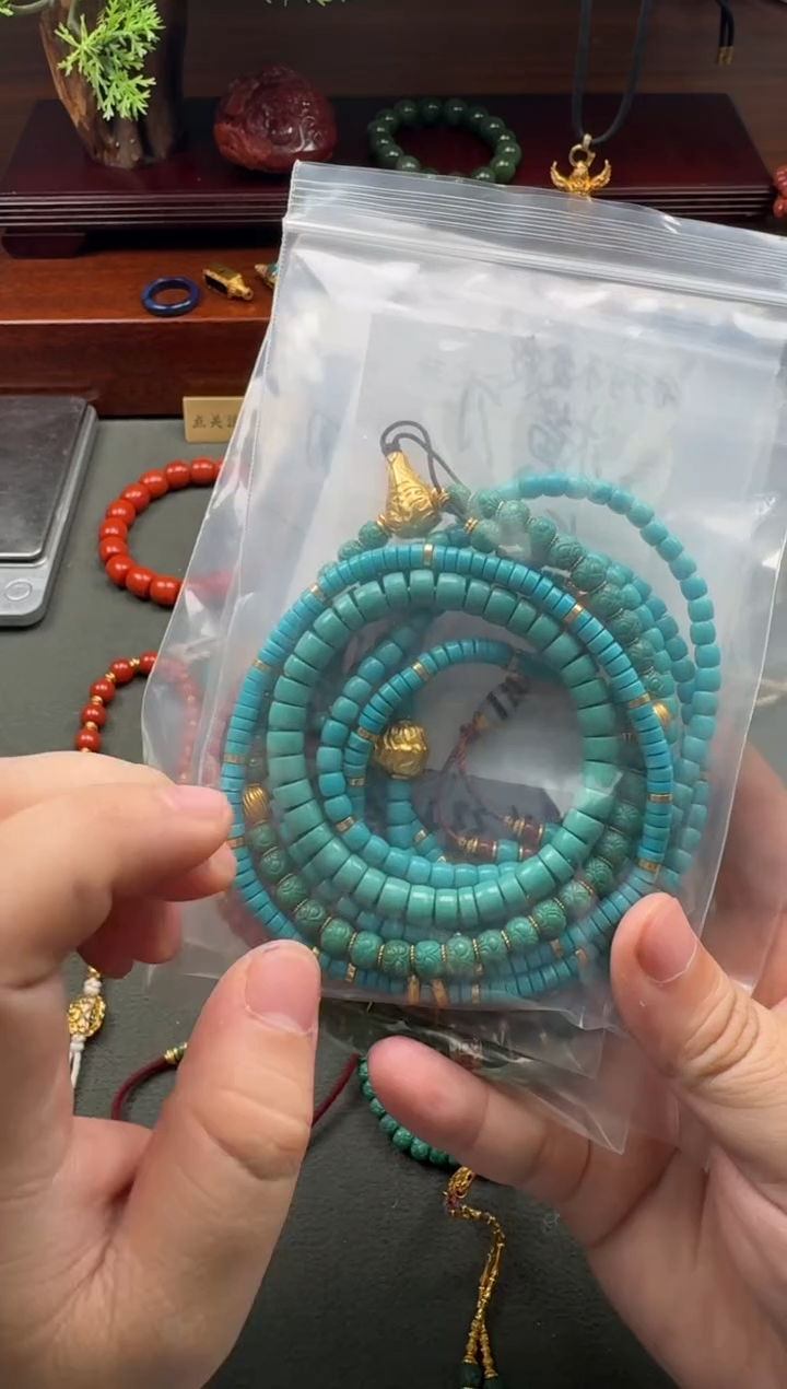 【闪购商品】绿松石手串手串18K金镶嵌手串手串