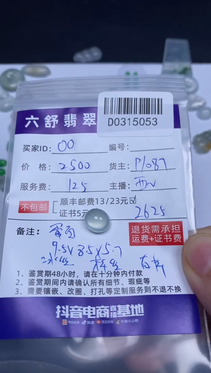 【闪购商品】翡翠未镶嵌吊坠(不含链)D0315053