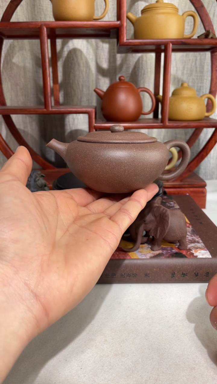 【闪购商品】紫砂茶壶大水潭清灰紫手工泥大彬钵盂170cc