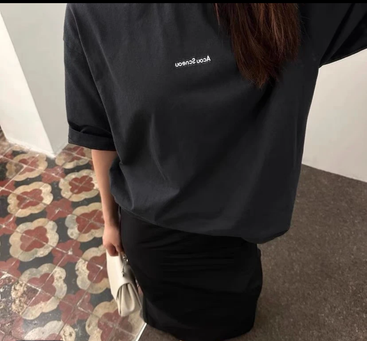 1996经典洋气衣服胶囊发泡印花男女同款重磅短T恤