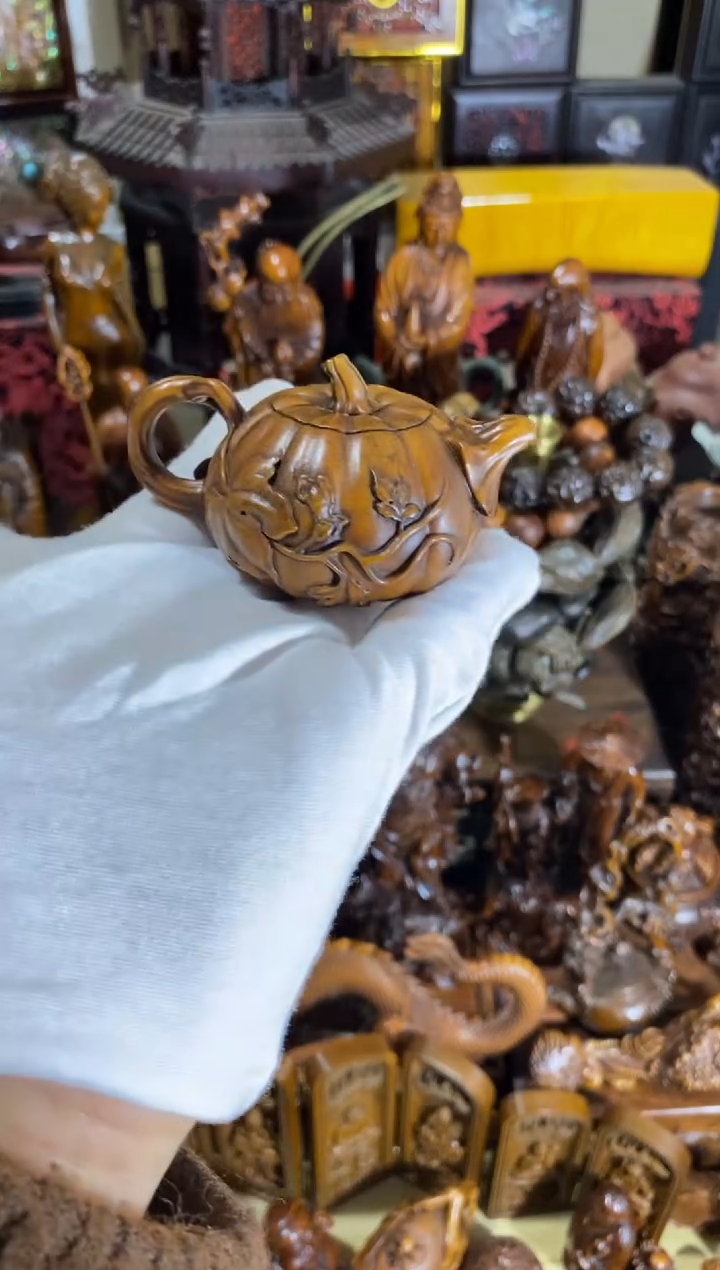 小叶黄杨小件平安壶