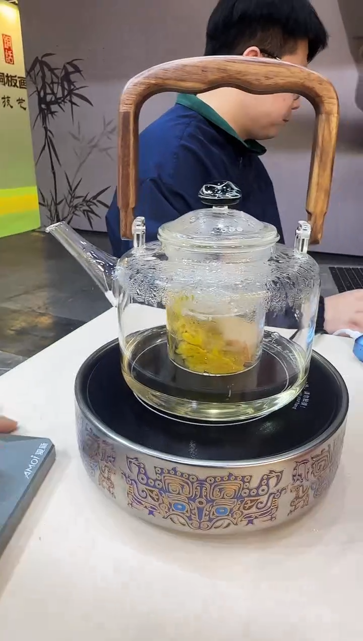风云壶实木把手 蒸煮一体  晶焱金标