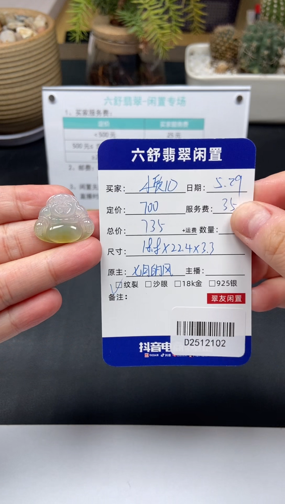 翡翠未镶嵌颈饰D2512102