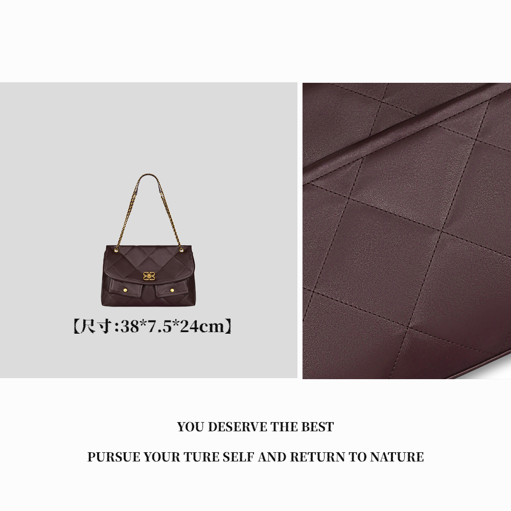 【广州特特】GQ-9049-咖啡百搭女士小众腋下时尚单肩肩包