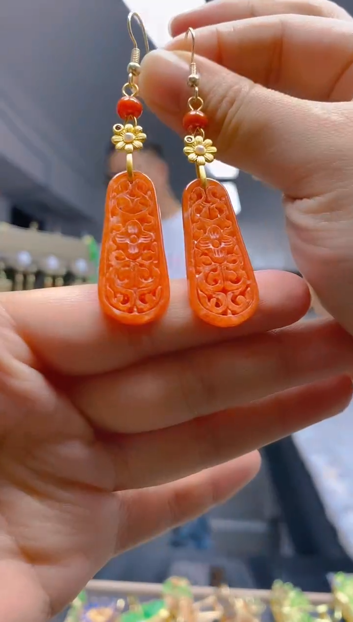 【闪购商品】翡翠耳饰合金0215翡翠耳钩