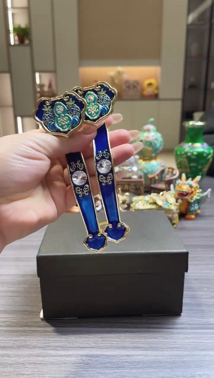 摆件七宝烧珐琅彩首饰盒