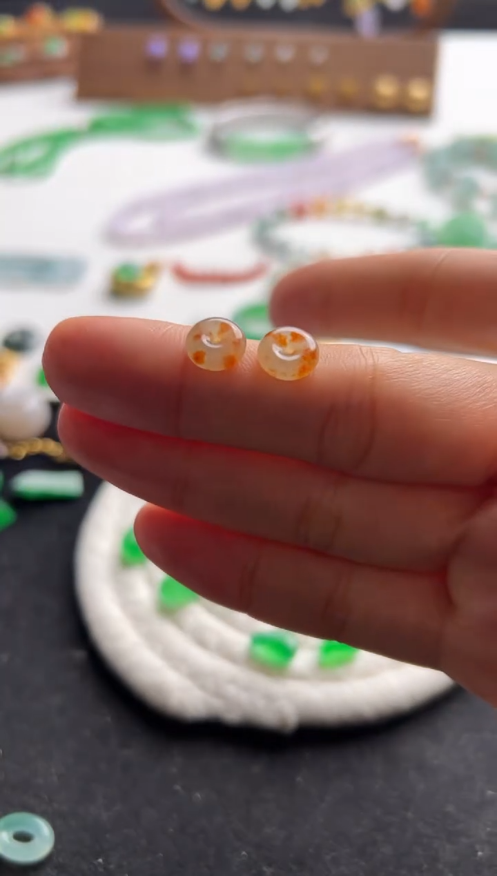 【闪购商品】定制翡翠未镶嵌桂花平安扣2500+250-xmy073