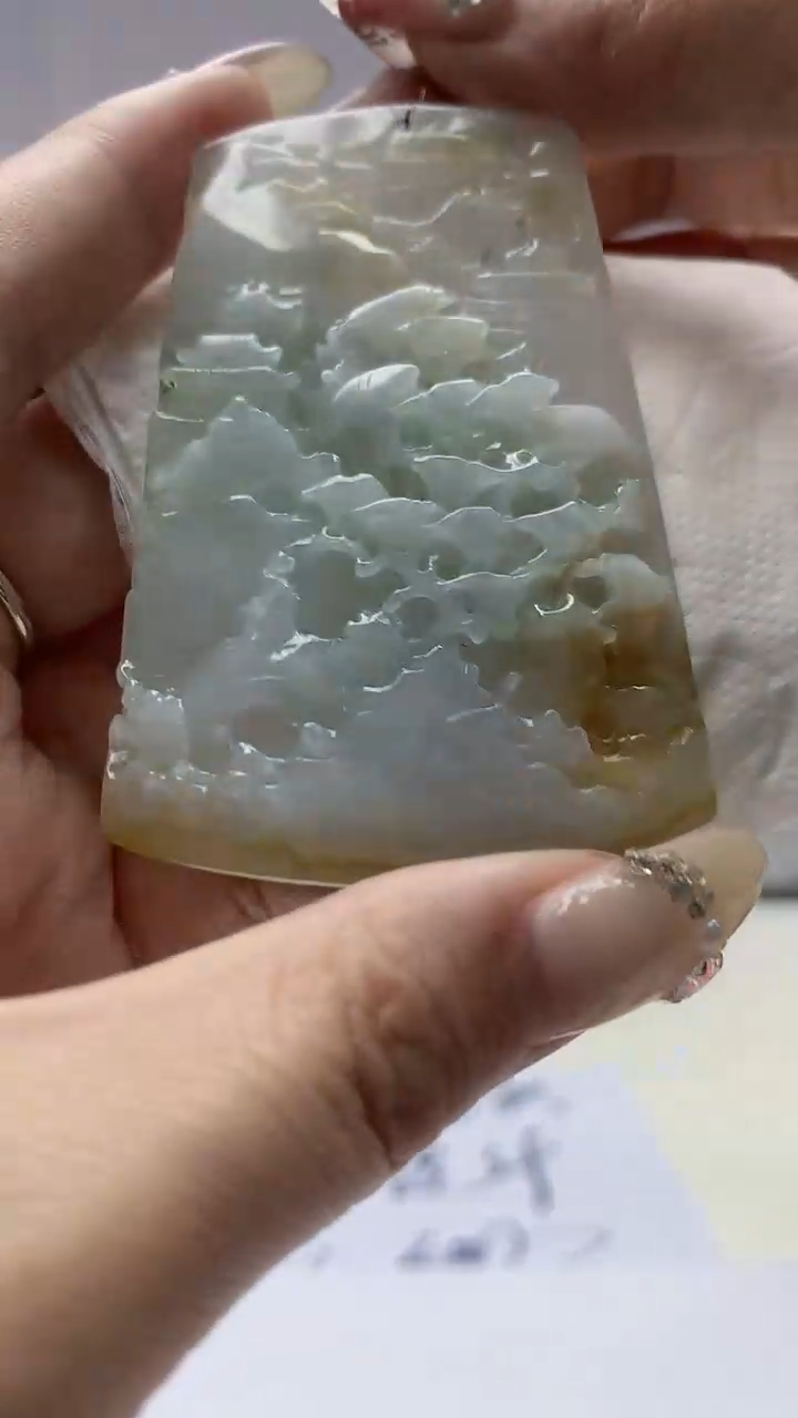 【闪购商品】定制翡翠未镶嵌0405DD-毛货挂件山水40