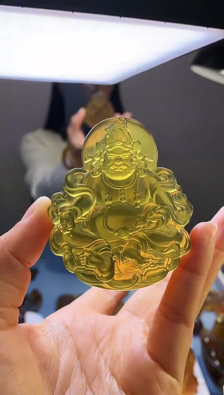 【闪购商品】琥珀吊坠(赠链)未镶嵌HP95-47（大·黄财神）