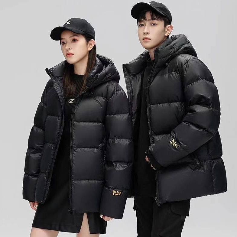 2025-C男女同款黑金棉服加厚保暖棉衣冬季短款防寒服休闲外套22款